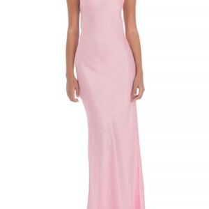 Chic Pink Sleeveless Maxi Dress